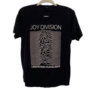 Joy Division Unknown Pleasures Album Cover Black Band Tee Shirt